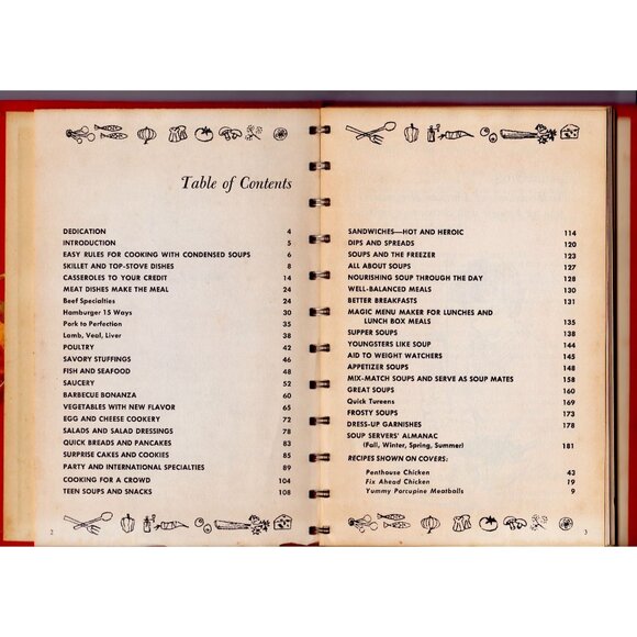 Cooking With Soup – Campbell Cookbook (Revised 1970 Spiral Edition) - Picture 3 of 6